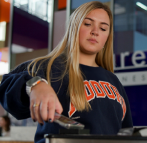 Auburn Student using Allegion tools